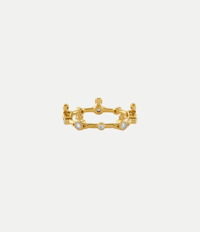 Vivienne Westwood Rings Women Felicia Ring Gold White Cz