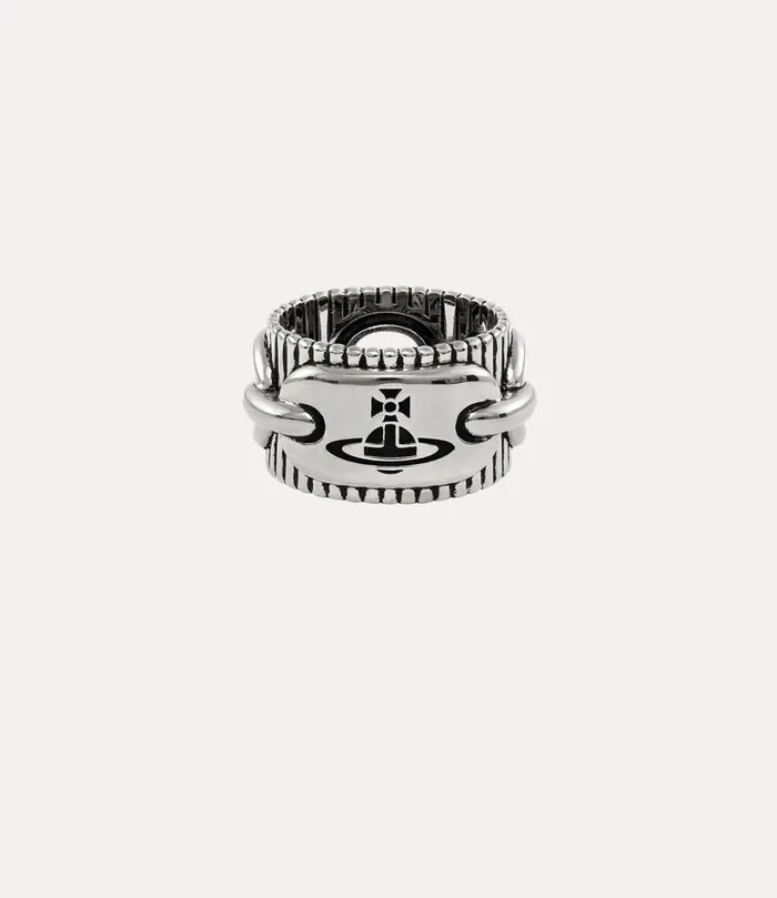 Vivienne Westwood Rings WomenMen Ciaran Ring Antique Platinum