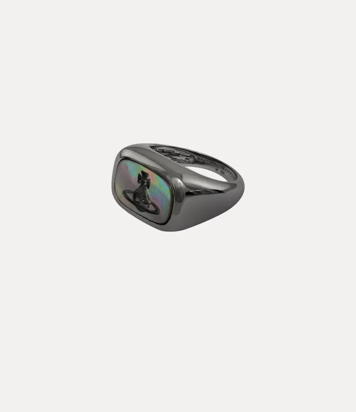 Vivienne Westwood Rings WomenMen York Ring Ruthenium Grey Mop