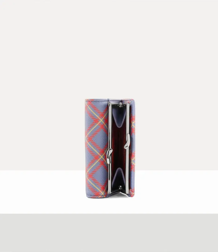 Vivienne Westwood Wallets And Purses Women Small Frame Wallet Blueorange Tartan