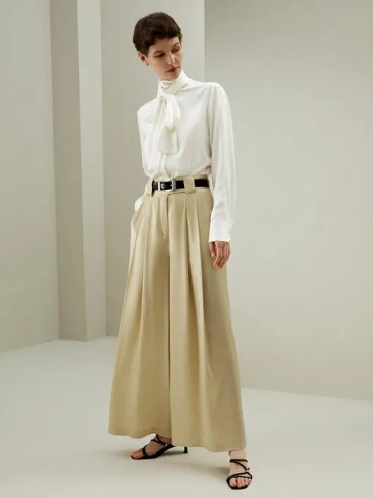 Watershine Silk Wide Leg Pants For Women Women Lilysilk Bottoms