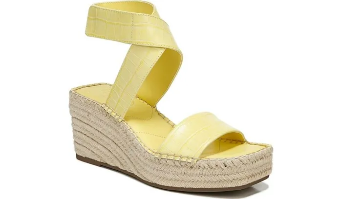 Wedge Sandals Women Franco Sarto Franco Carezza Espadrille Wedge Sandal Light Yellow Leather Wedge Sandals Women Franco Sarto Franco Carezza Espadrille Wedge Sandal Light Yellow Leather