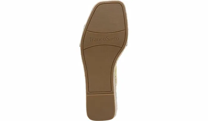 Wedge Sandals Women Franco Sarto Franco Carezza Espadrille Wedge Sandal Light Yellow Leather