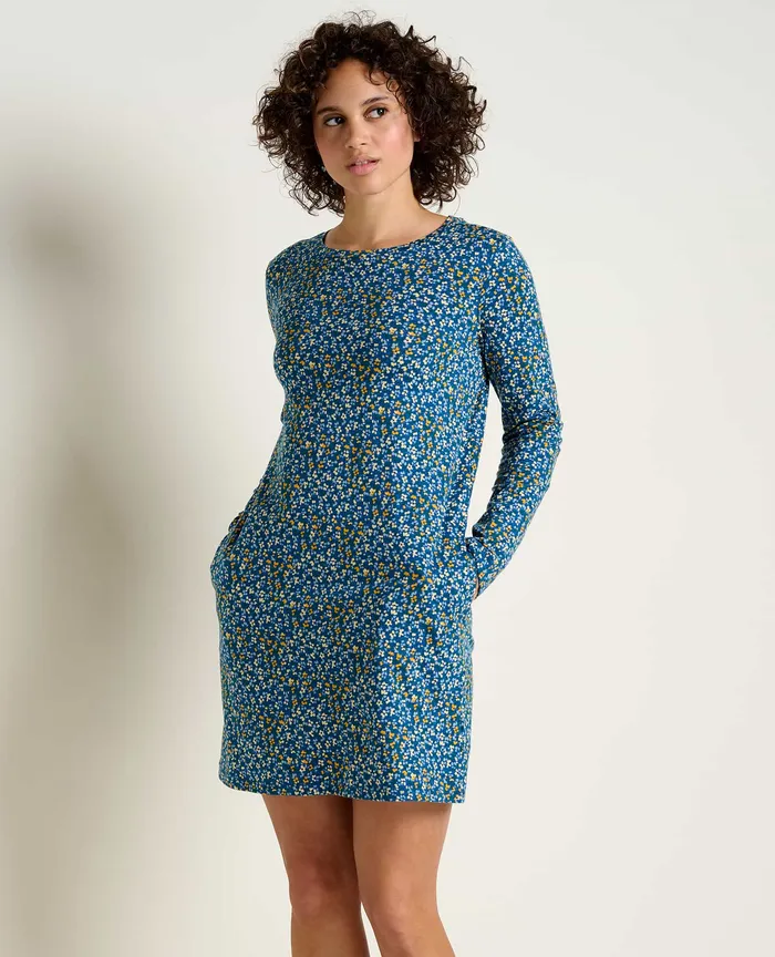 Windmere II Long Sleeve Dress Cornflower Ditsy Print Dresses ToadandCo Women8217s