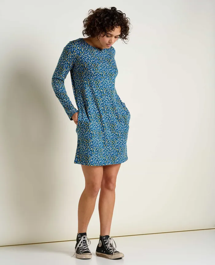 Windmere II Long Sleeve Dress Cornflower Ditsy Print Dresses ToadandCo Women8217s