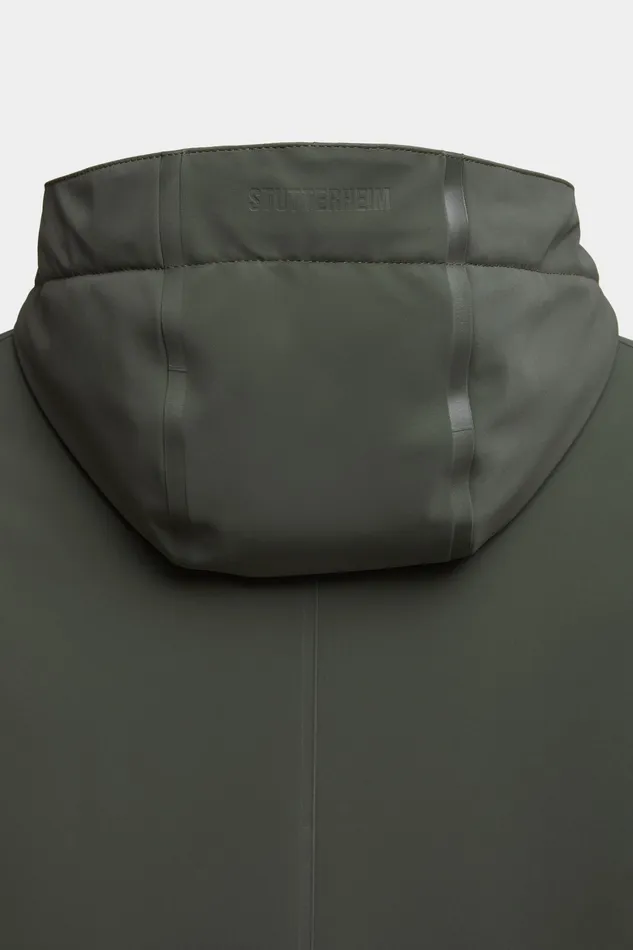Winter Coats Women Stutterheim Mosebacke Matte Winter Jacket Dark Green