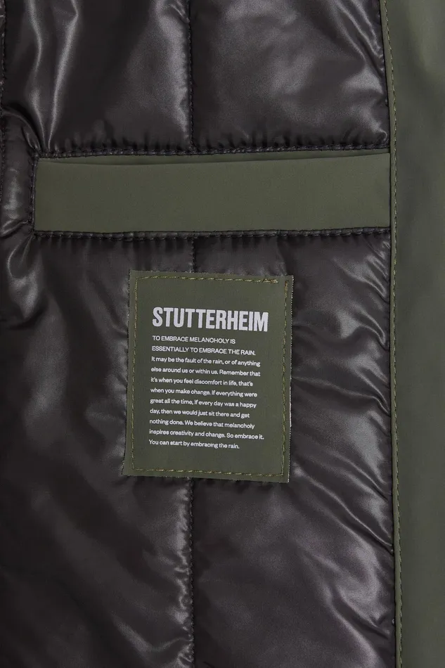 Winter Coats Women Stutterheim Mosebacke Matte Winter Jacket Dark Green