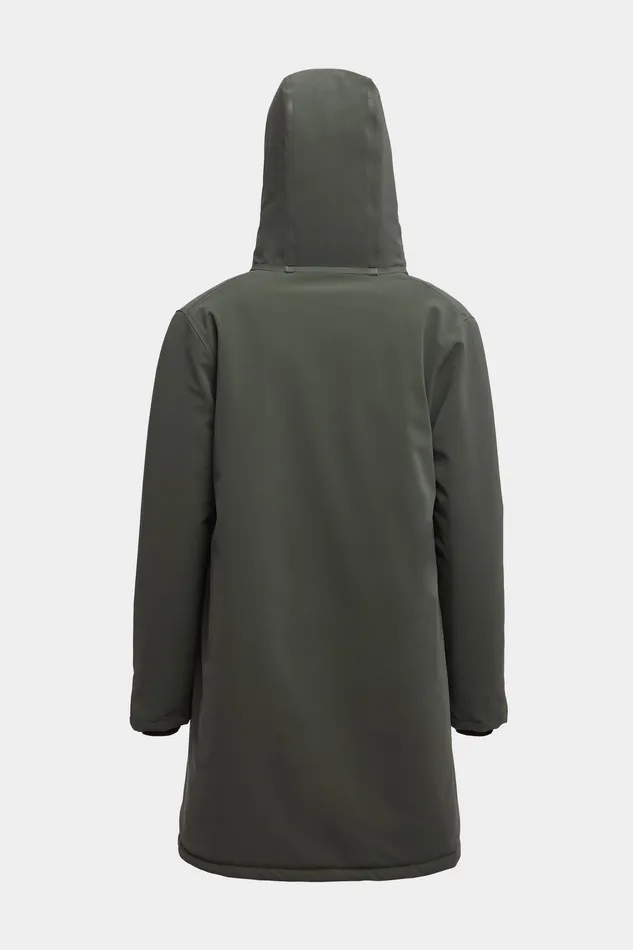 Winter Coats Women Stutterheim Mosebacke Matte Winter Jacket Dark Green