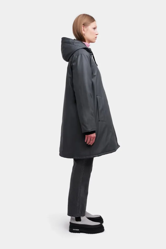 Winter Coats Women Stutterheim Mosebacke Winter Jacket Charcoal