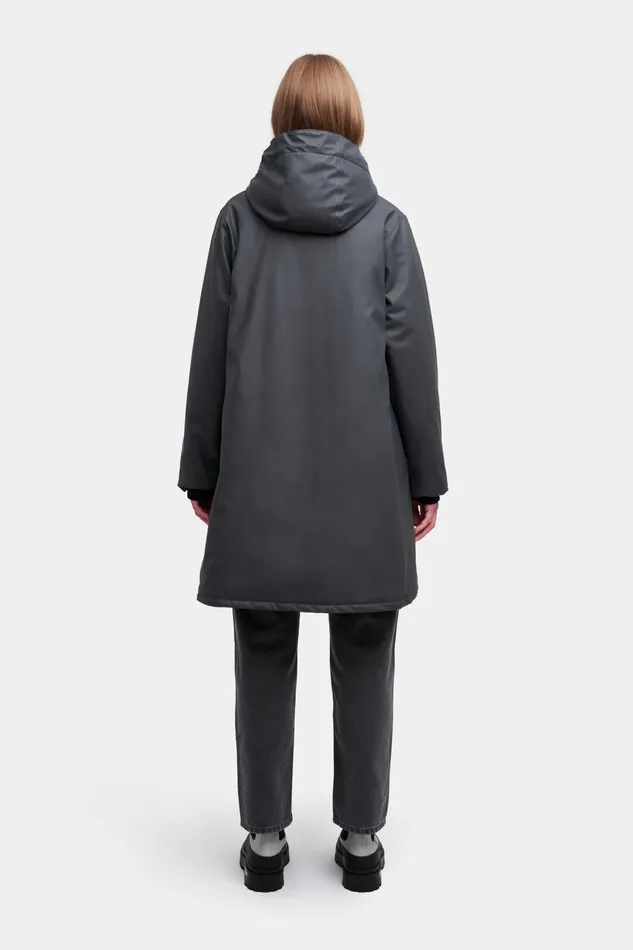 Winter Coats Women Stutterheim Mosebacke Winter Jacket Charcoal