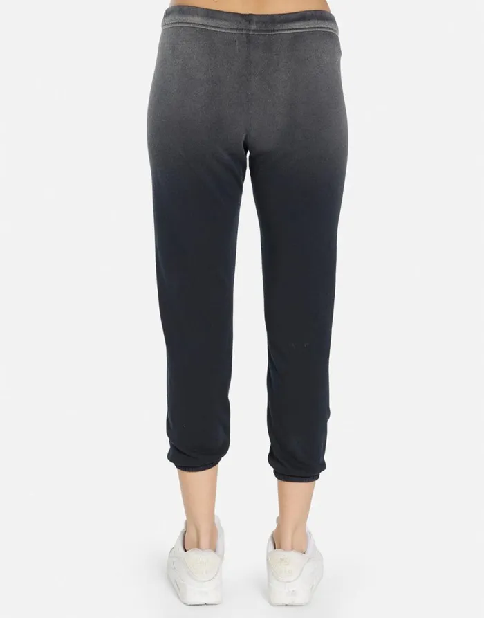 Women039s Alana Wild Wolf Jet Black Ombre Lauren Moshi Crop Sweatpants