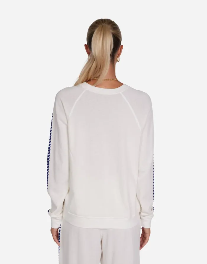 Women039s Anela Butterfly Happyface Milk Lauren Moshi Long Sleeve