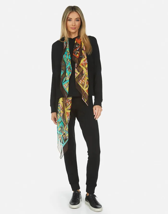 Women039s Belinda Scarf Black Tribal Lauren Moshi Hoodies