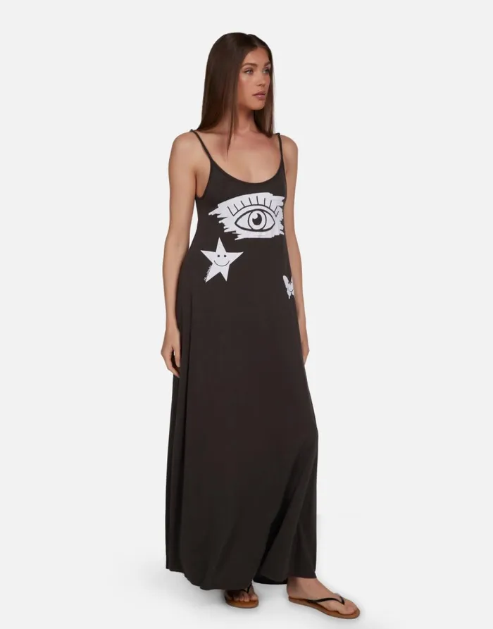 Women039s Berna Scribble Eye Elements Vintage Black Lauren Moshi Dresses