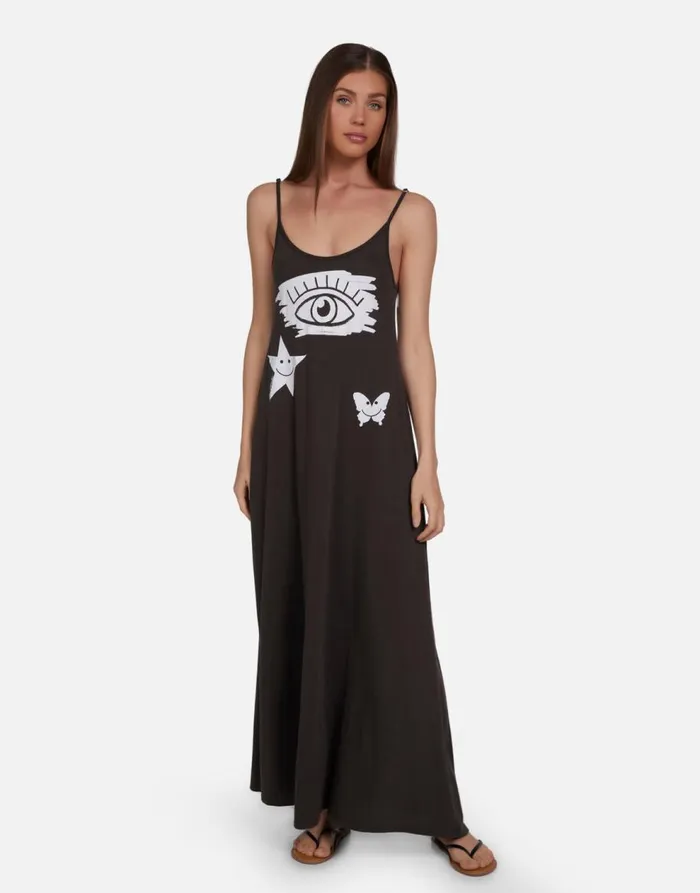 Women039s Berna Scribble Eye Elements Vintage Black Lauren Moshi Dresses