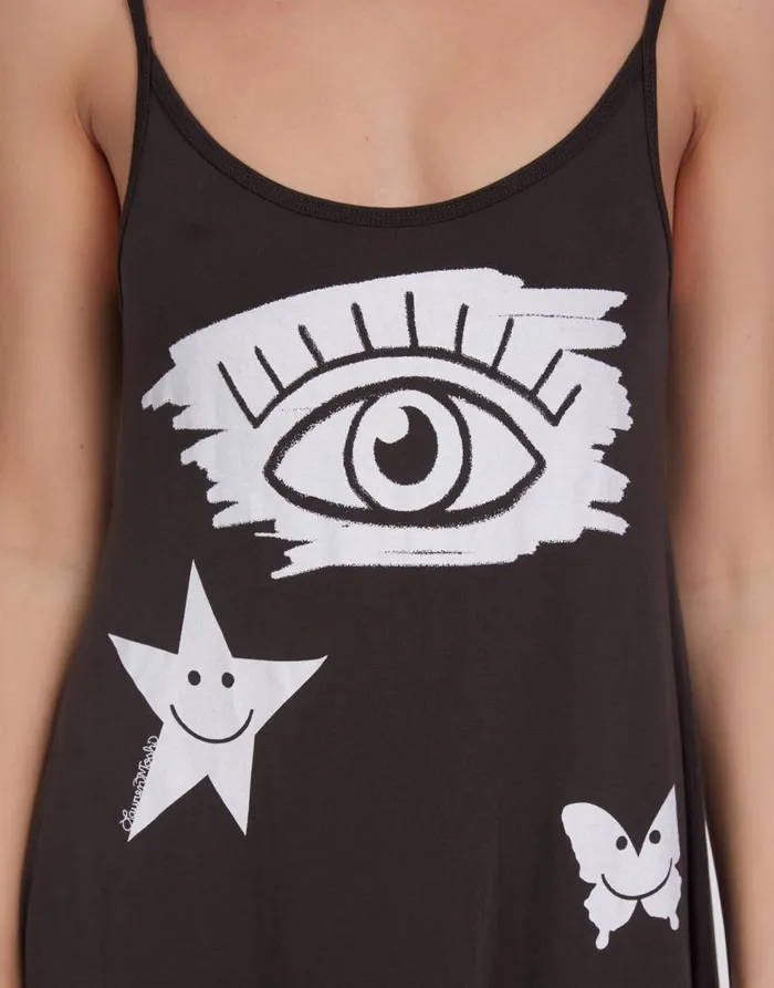 Women039s Berna Scribble Eye Elements Vintage Black Lauren Moshi Dresses