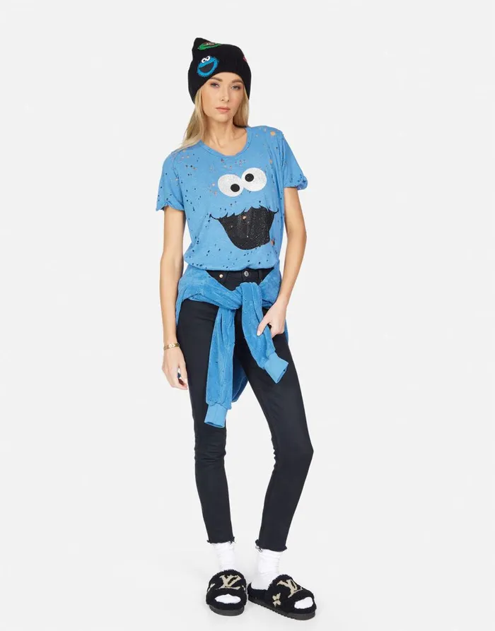Women039s Bess Crystal Cookie Monster Riptide Lauren Moshi Short Sleeve