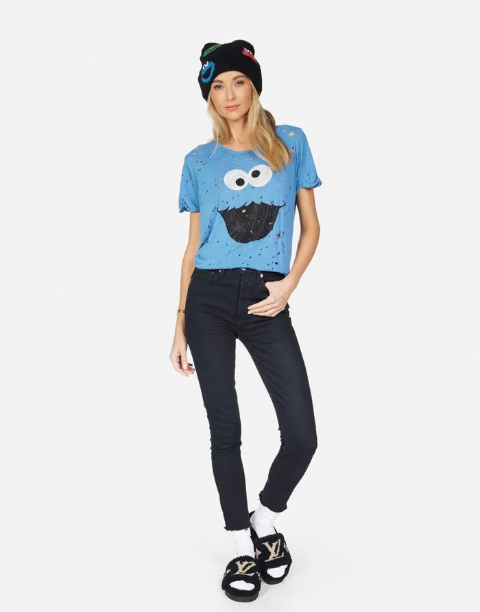 Women039s Bess Crystal Cookie Monster Riptide Lauren Moshi Short Sleeve