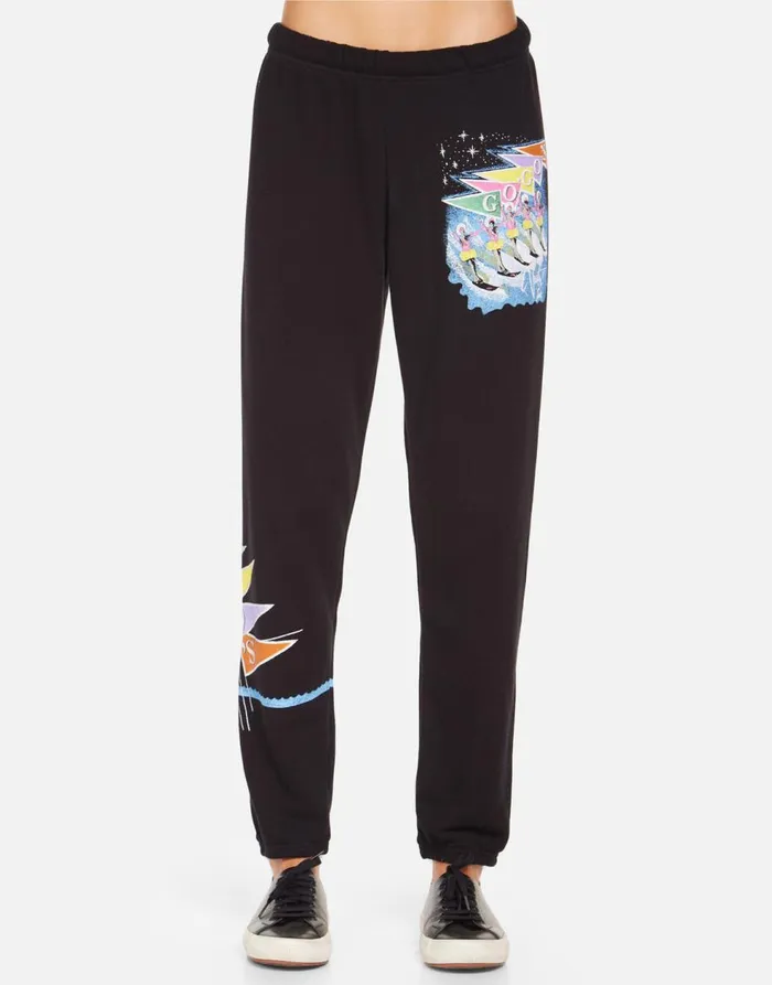 Women039s Brynn The GOGO039s Vacation Tour Black Lauren Moshi Long Sweatpants