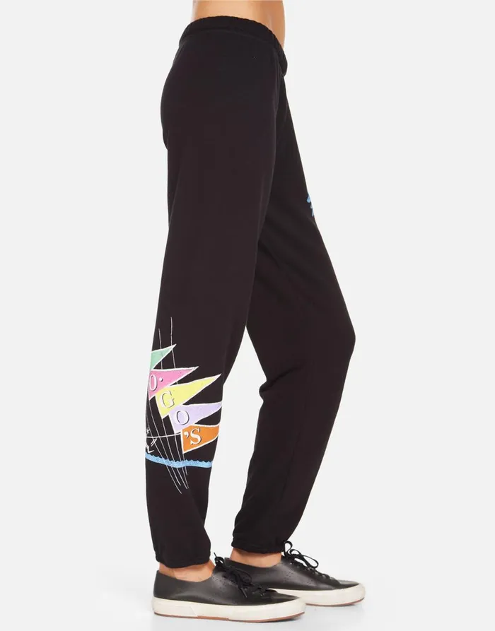 Women039s Brynn The GOGO039s Vacation Tour Black Lauren Moshi Long Sweatpants