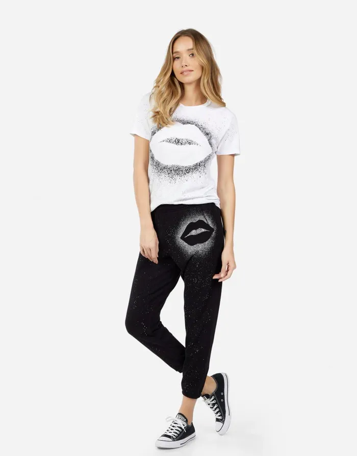Women039s Croft Splatter Kiss White Lauren Moshi Short Sleeve