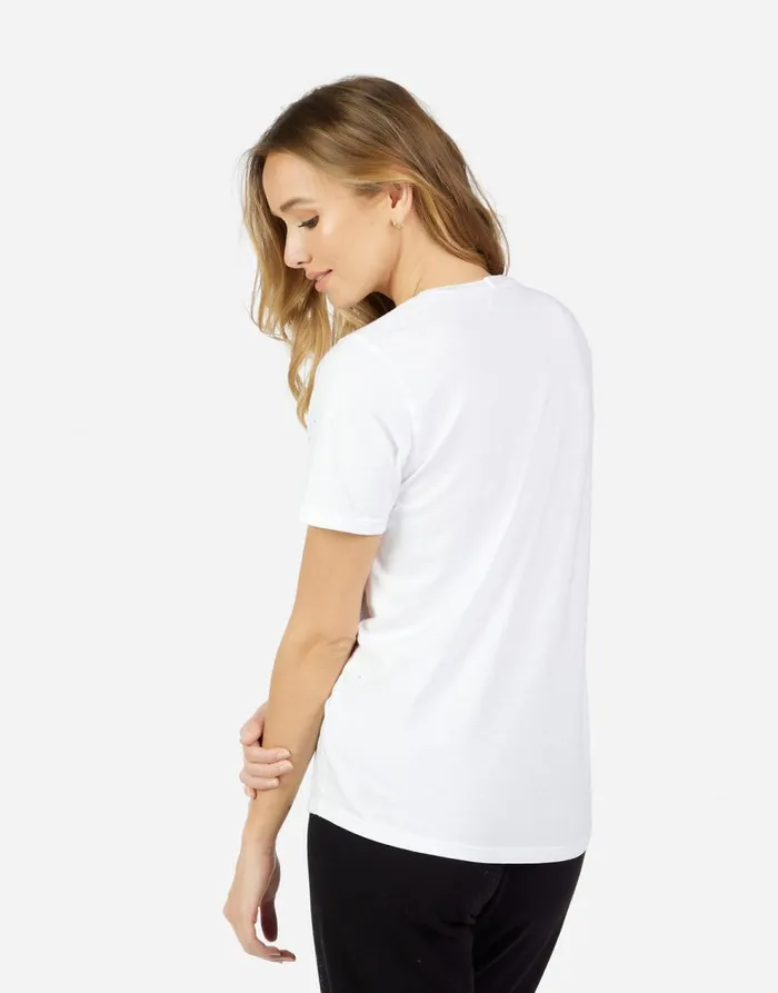 Women039s Croft Splatter Kiss White Lauren Moshi Short Sleeve
