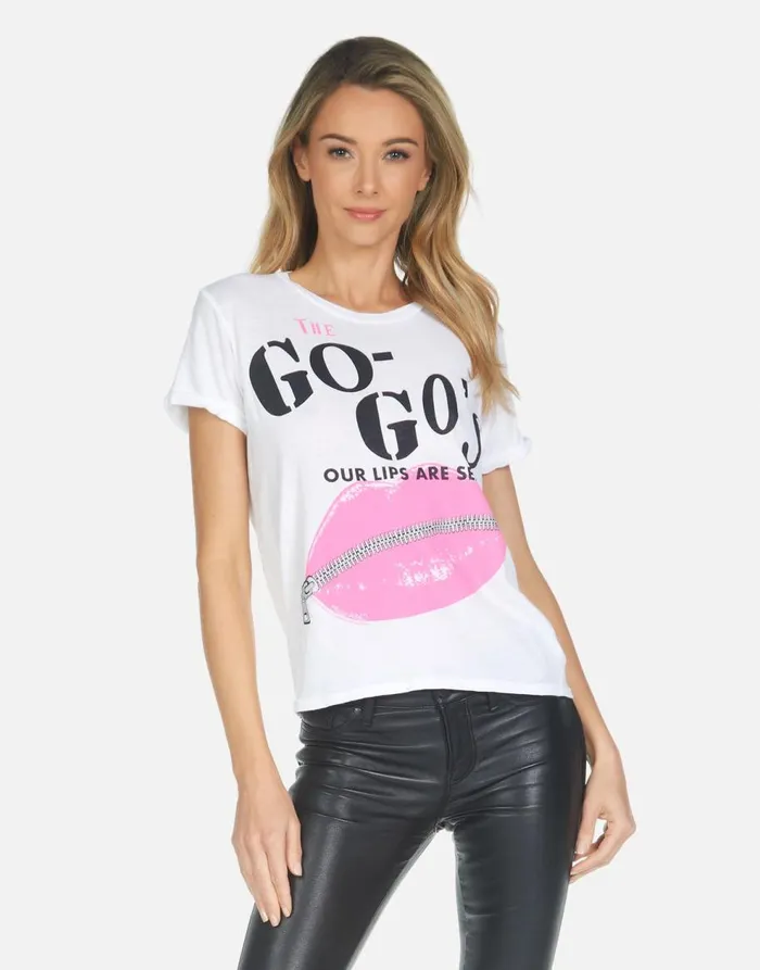 Women039s Edda The GoGo039s White Lauren Moshi Short Sleeve