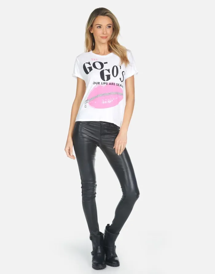 Women039s Edda The GoGo039s White Lauren Moshi Short Sleeve