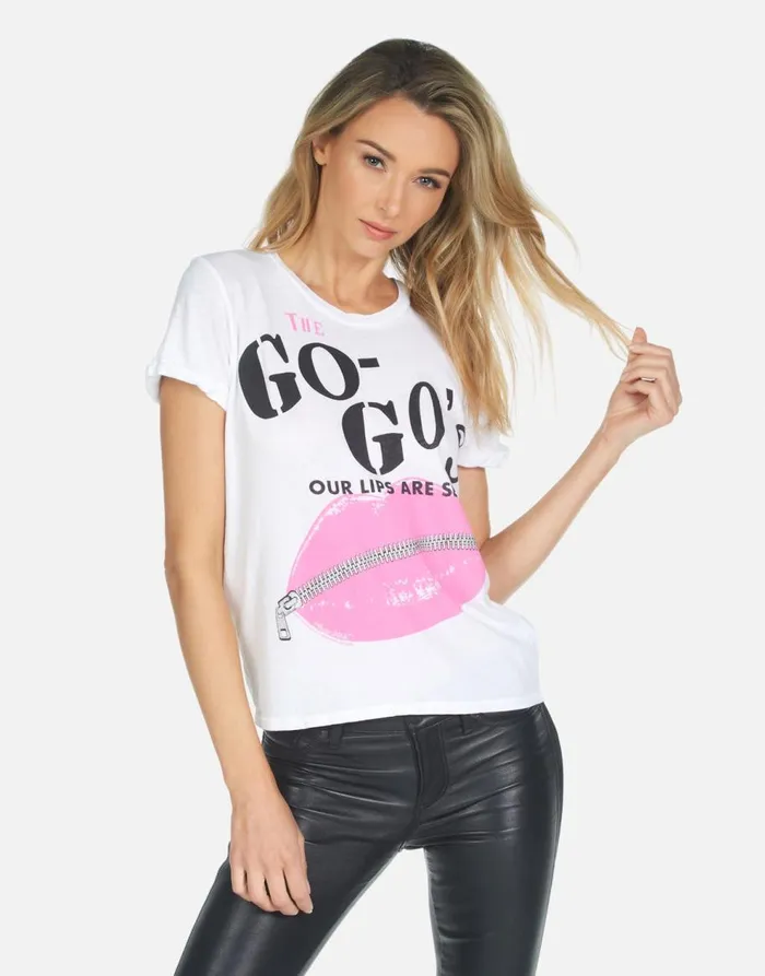 Women039s Edda The GoGo039s White Lauren Moshi Short Sleeve