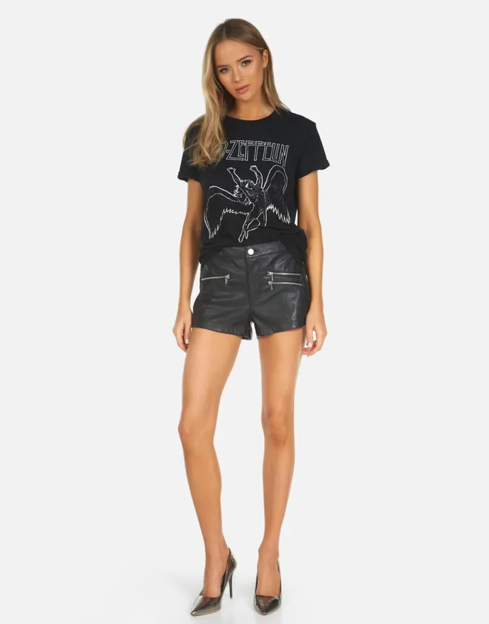 Women039s Edda X Led Zeppelin Outline Black Lauren Moshi Short Sleeve