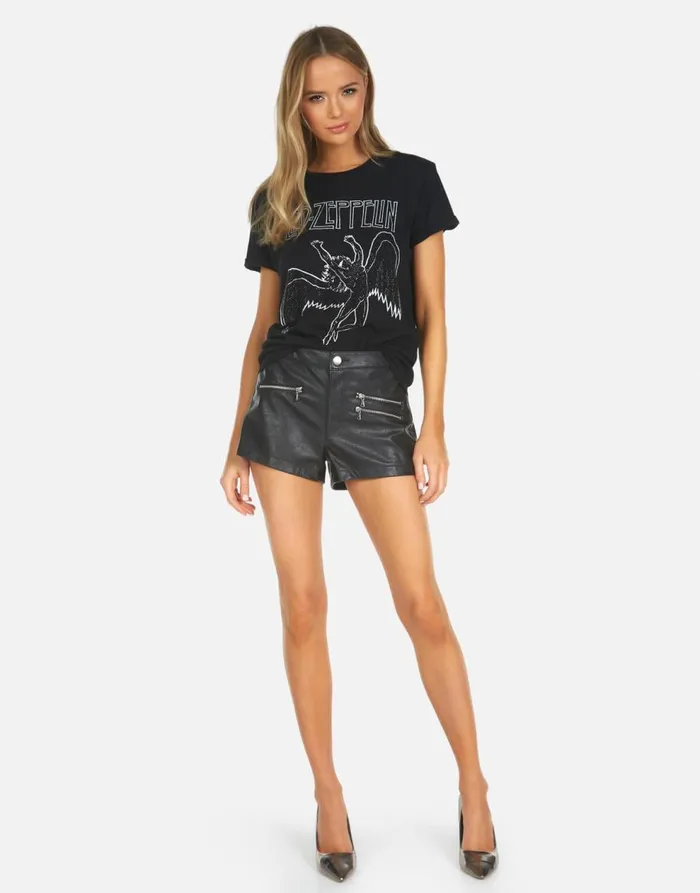 Women039s Edda X Led Zeppelin Outline Black Lauren Moshi Short Sleeve