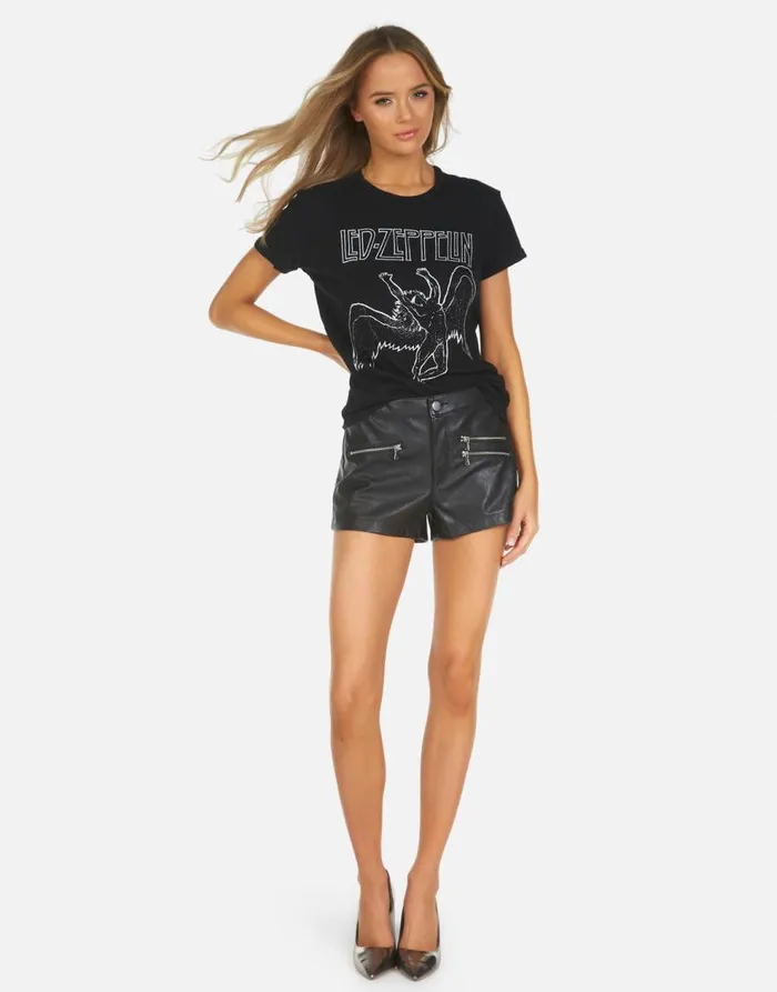 Women039s Edda X Led Zeppelin Outline Black Lauren Moshi Short Sleeve