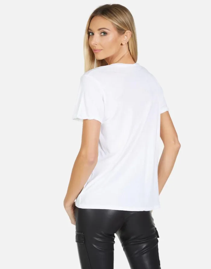 Women039s Edda X Make Love Not War White Lauren Moshi Short Sleeve