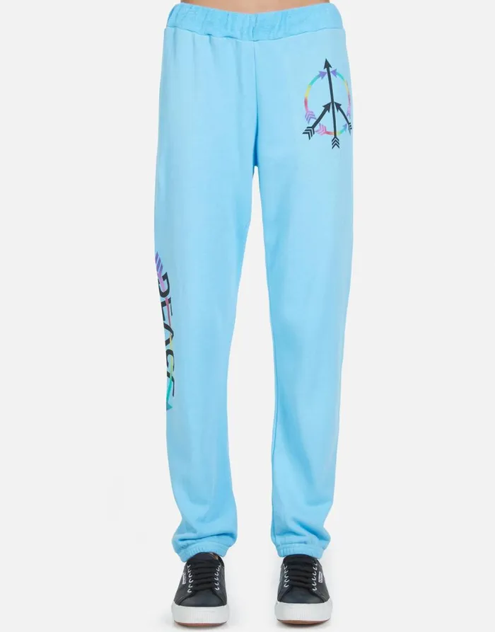 Women039s Gia Peace Arrow Cascade Blue Lauren Moshi Long Sweatpants