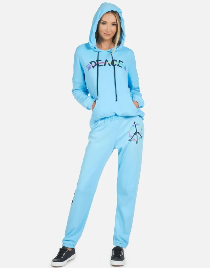 Women039s Gia Peace Arrow Cascade Blue Lauren Moshi Long Sweatpants