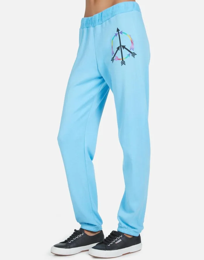 Women039s Gia Peace Arrow Cascade Blue Lauren Moshi Long Sweatpants