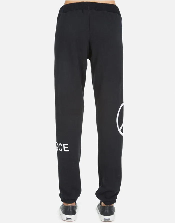 Women039s Gia Skull Peace Hand Black Lauren Moshi Long Sweatpants