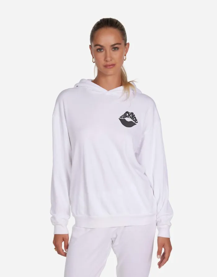 Women039s Harmony Fxck You White Lauren Moshi Hoodies
