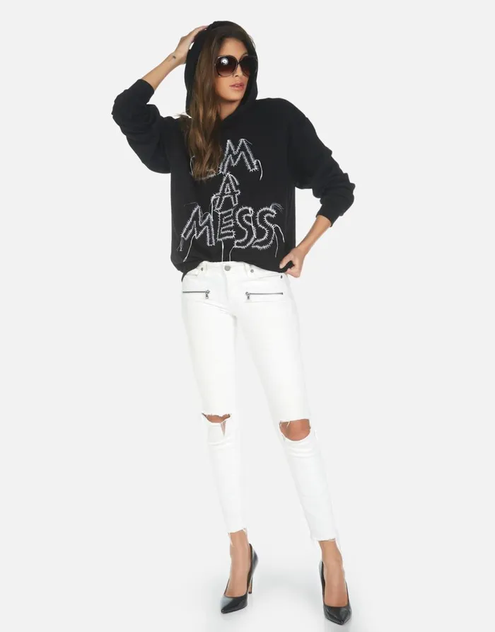 Women039s Harmony I039m A Mess Black Lauren Moshi Hoodies