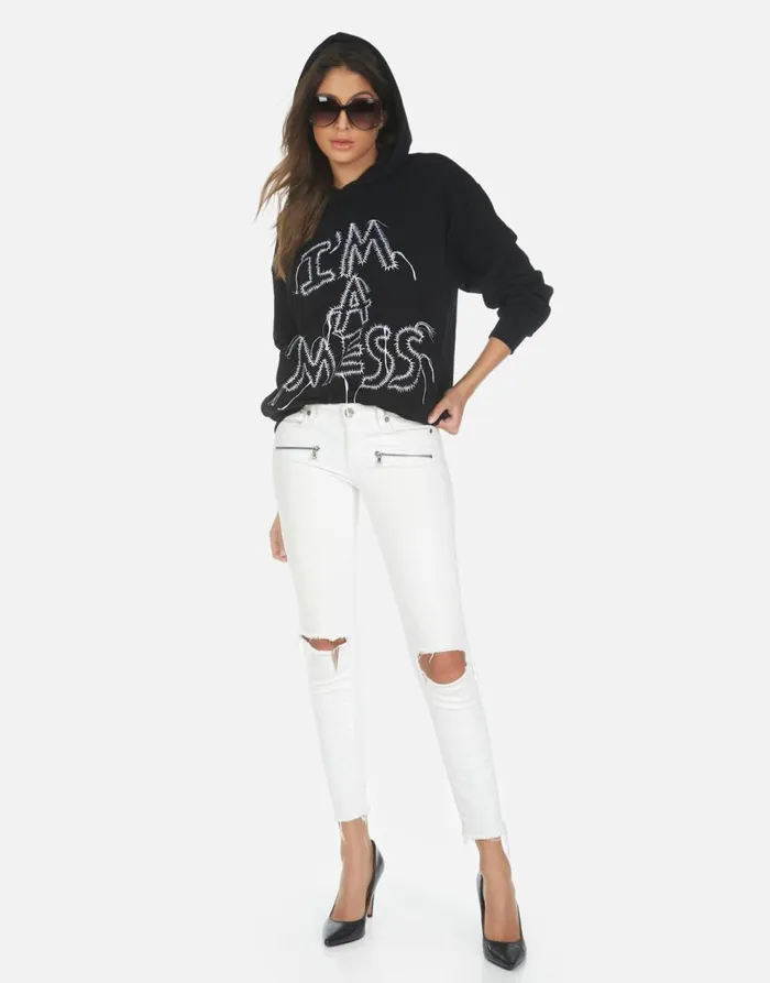 Women039s Harmony I039m A Mess Black Lauren Moshi Hoodies