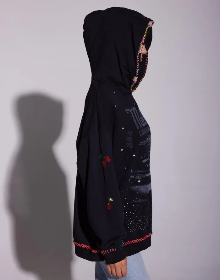 Women039s Harmony X Mels DriveIn Black Lauren Moshi Hoodies