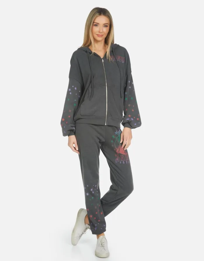 Women039s Kaliyah Janis Joplin Pigment Black Lauren Moshi Hoodies