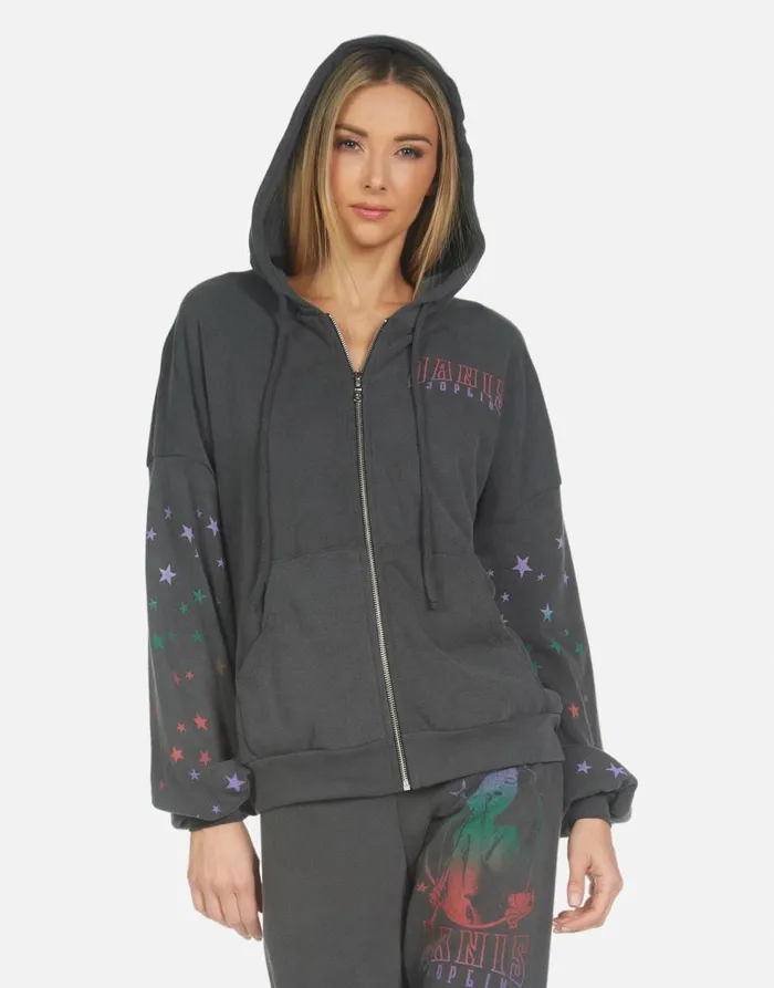Women039s Kaliyah Janis Joplin Pigment Black Lauren Moshi Hoodies
