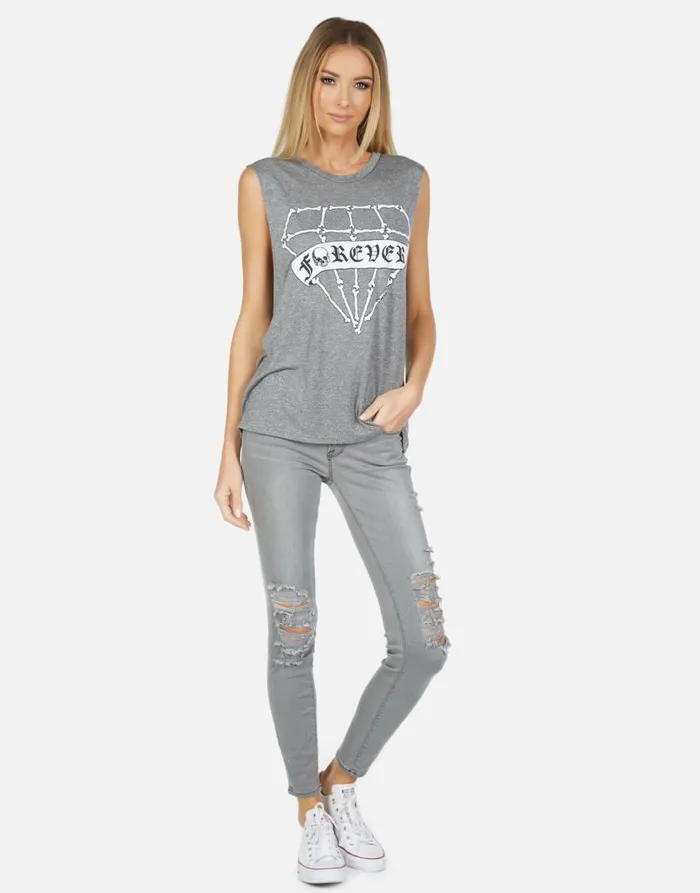 Women039s Kel Bone Diamond Heather Grey Lauren Moshi Tanks
