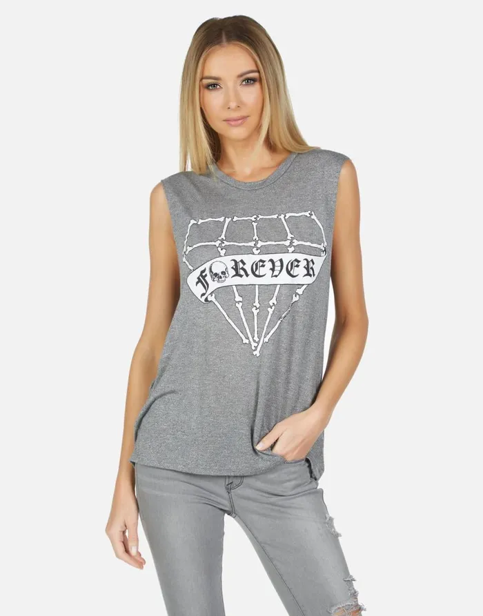 Women039s Kel Bone Diamond Heather Grey Lauren Moshi Tanks