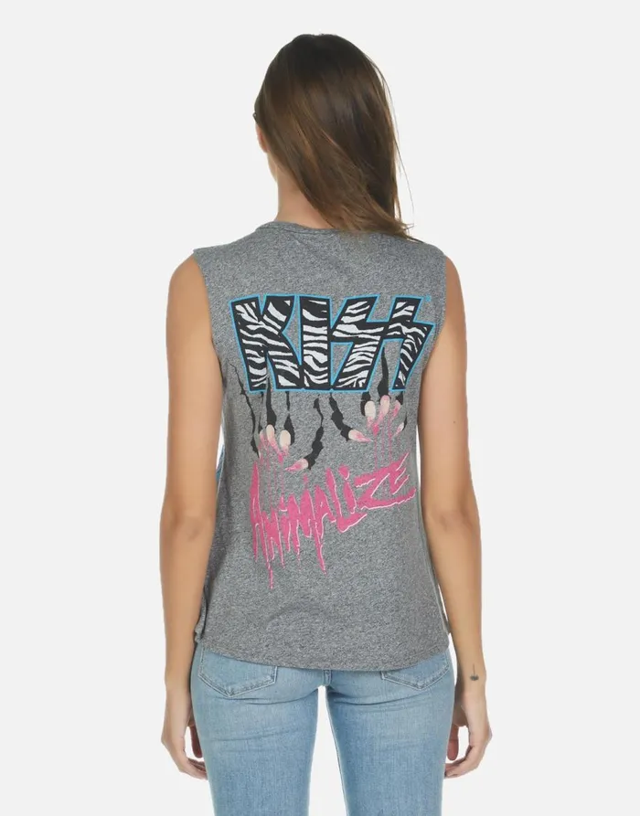 Women039s Kel KISS Animalize Heather Grey Lauren Moshi Tanks