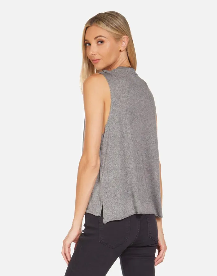 Women039s Kinzington Rainbow Peace Skull Heather Grey Lauren Moshi Tanks