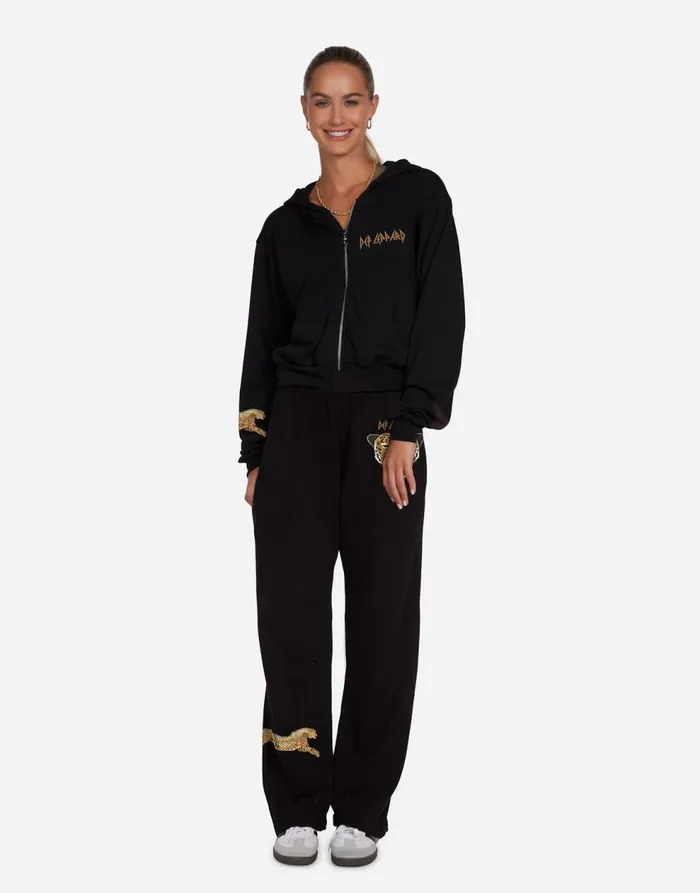 Women039s Lachelle Geometric Def Leppard Black Lauren Moshi Hoodies