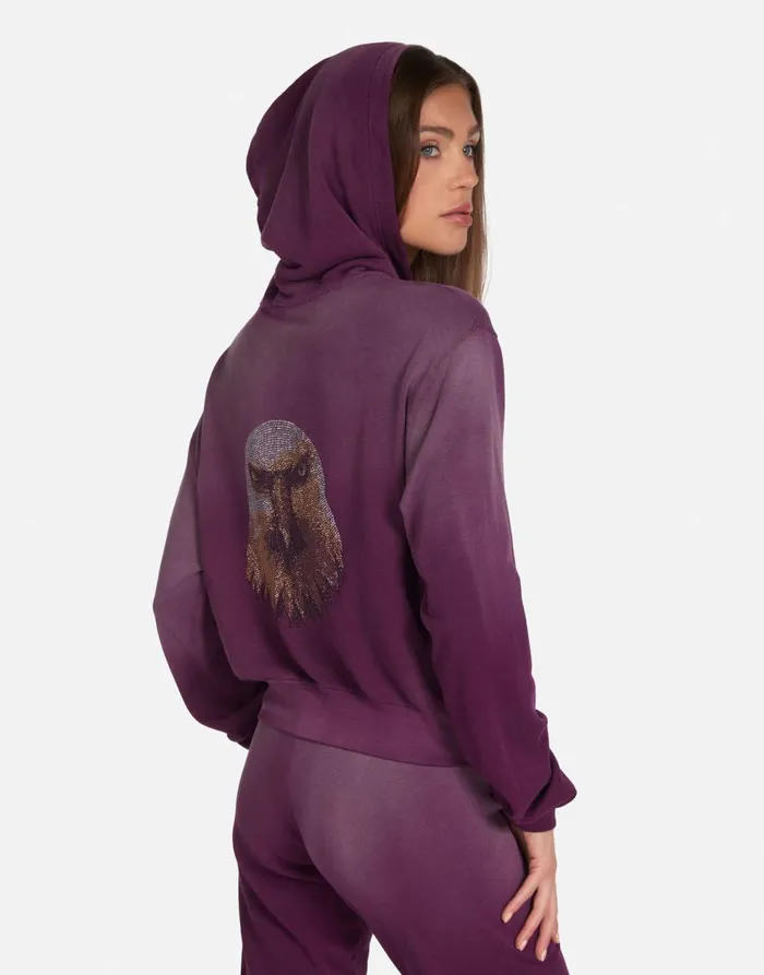 Women039s Lachelle Moshi Eagle Head Deep Merlot Ombre Lauren Moshi Hoodies