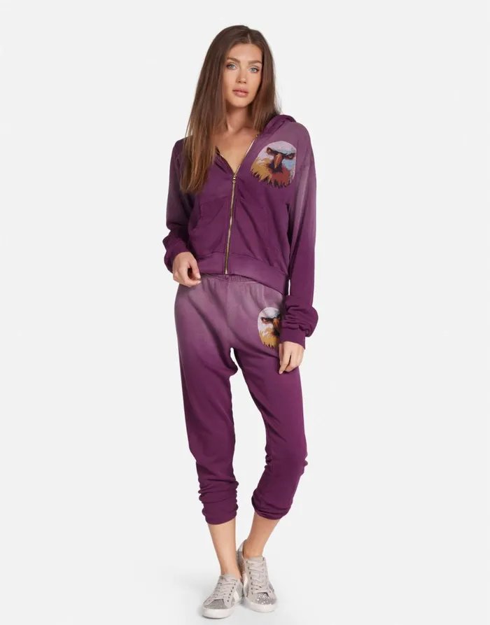 Women039s Lachelle Moshi Eagle Head Deep Merlot Ombre Lauren Moshi Hoodies